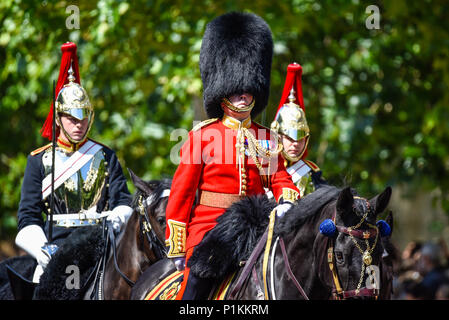 Trooping the Colour 2018. Brigade Major Lt Col Guy Stone. Lieutenant Colonel Guy Stone, Welsh Guards (Brigade Major Household Division) Stock Photo