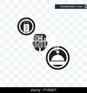 Concierge vector icon isolated on transparent background, Concierge logo concept Stock Vector