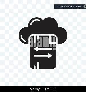 File transfer vector icon isolated on transparent background, File transfer logo concept Stock Vector