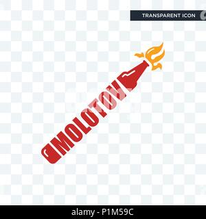 molotov vector icon isolated on transparent background, molotov logo concept Stock Vector