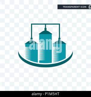silo vector icon isolated on transparent background, silo logo concept Stock Vector