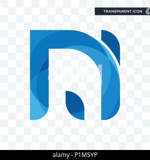 na vector icon isolated on transparent background, na logo concept Stock Vector