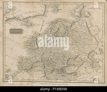 (1811) MAP OF EUROPE Stock Photo