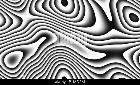 abstract curves - parametric curved lines and shapes 4k seamless background - illustration Stock Photo
