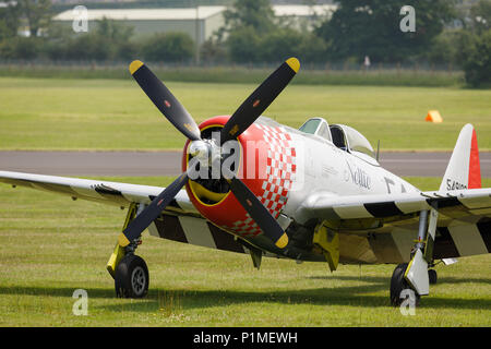 Republic P-47D Thunderbolt an American world war two vintage fighter affectionately nicknamed the Jug Stock Photo