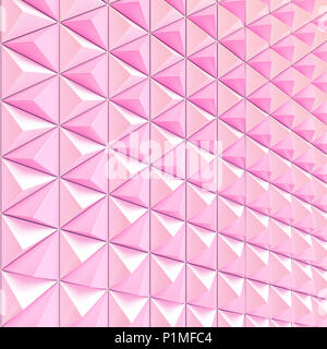 Abstract pink 3D minimalistic geometrical background of triangles Stock Photo