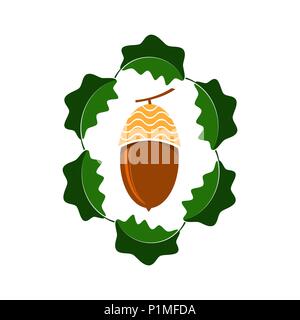 Natural Oak Logo Design. Stock Vector