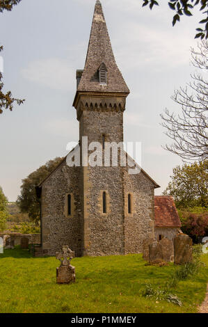 The Church of St Leonard in the village of South Stoke on the River Arun, West Sussex, UK Stock Photo