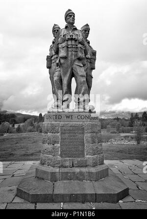 Commando Memorial at Spean Bridge, Scotland Stock Photo