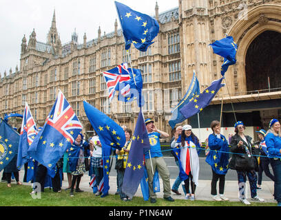 London, UK, 12 June 2018 Politicians comment outside House of Parliament on crunch Commons Brexit votes. Credit: JOHNNY ARMSTEAD/Alamy Live News Stock Photo