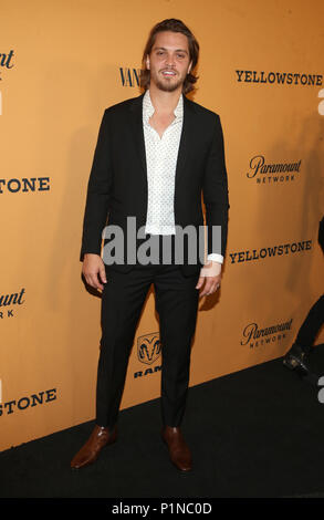 June 11, 2018 - Los Angeles, California, U.S. - 11 June 2018 - Los Angeles, California - Luke Grimes. ''Yellowstone'' World Premiere held at Paramount Studios. Photo Credit: F. Sadou/AdMedia (Credit Image: © F. Sadou/AdMedia via ZUMA Wire) Stock Photo