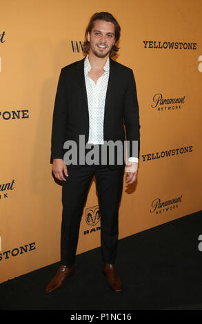 June 11, 2018 - Los Angeles, California, U.S. - 11 June 2018 - Los Angeles, California - Luke Grimes. ''Yellowstone'' World Premiere held at Paramount Studios. Photo Credit: F. Sadou/AdMedia (Credit Image: © F. Sadou/AdMedia via ZUMA Wire) Stock Photo