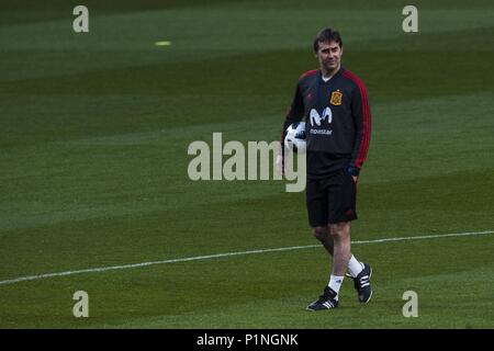 March 26, 2018 - Madrid, Madrid, Spain - Julen Lopetegui during the training of the Spanish soccer team, before the friendly match between Spain and Argentina., on March 27, 2018. Wanda Metropolitano Stadium, Madrid, Spain. (Credit Image: © Jose Breton/NurPhoto via ZUMA Press)  FILE PHOTOS: The Spanish team selection coach, Julen Lopetegui, destitute from his position Stock Photo