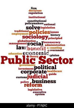 Public Sector, word cloud concept on white background. Stock Photo