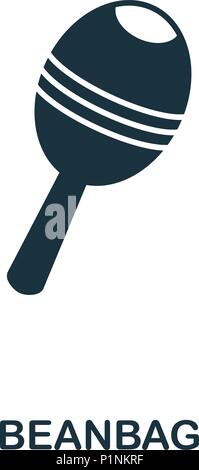 Beanbag icon. Mobile apps, printing and more usage. Simple element sing. Monochrome Beanbag icon illustration. Stock Vector