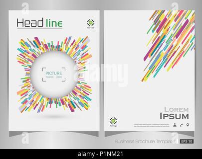 Abstract of vivid colorful pattern stripe pattern brochure, Illustration vector eps10 Stock Vector