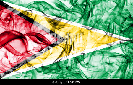 Guyana smoke flag Stock Photo