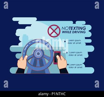 No Texting While Driving Sign. Do Not Use Phone While Driving. Careless ...