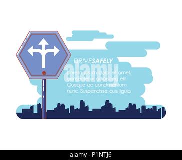 driver safely campaign label vector illustration design Stock Vector