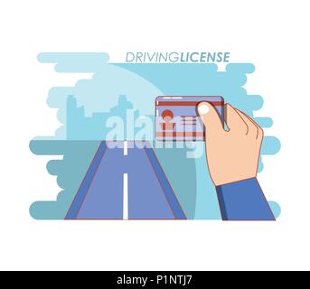 driver safely campaign label vector illustration design Stock Vector