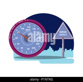 driver safely campaign label vector illustration design Stock Vector