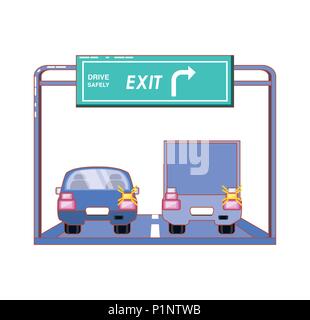 driver safely campaign label vector illustration design Stock Vector
