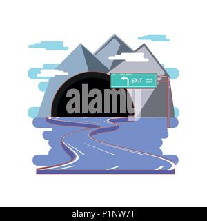 driver safely with exit signal vector illustration design Stock Vector