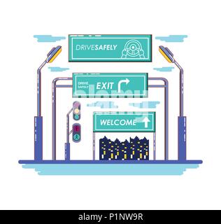 driver safely campaign label vector illustration design Stock Vector