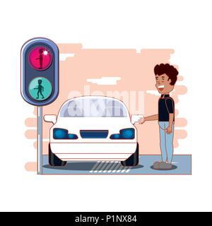 driver safely campaign label vector illustration design Stock Vector