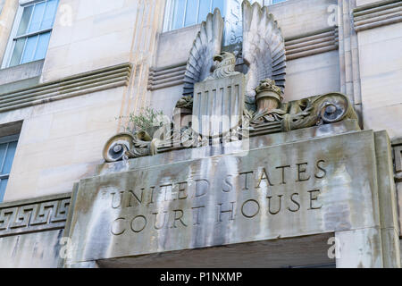 Facade of United States Court House in Buffalo, New York