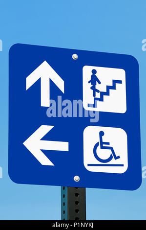 Sign for disabled access ramp Stock Photo - Alamy