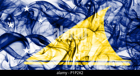 Tokelau smoke flag, New Zaeland dependent territory flag Stock Photo