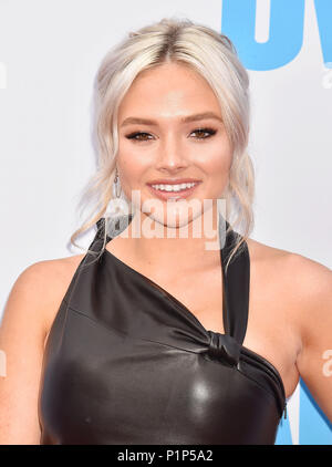 WESTWOOD, CA - APRIL 30:  Actress Natalie Alyn Lind arrives at the Premiere Of Lionsgate And Pantelion Film's 'Overboard' at Regency Village Theatre on April 30, 2018 in Westwood, California. Stock Photo