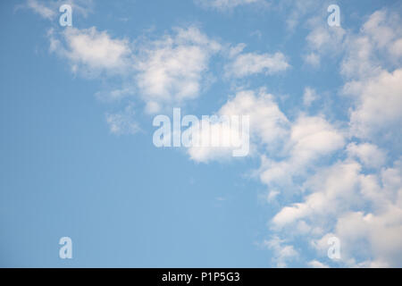 Blue sky with white clouds. Nature background Stock Photo