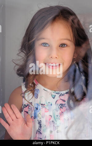 Five Year Old Girl Portrait Before Dance Performance Stock Photo