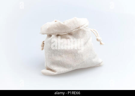 Cloth bag isolated on white Stock Photo