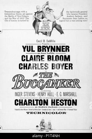 Original Film Title: THE BUCCANEER.  English Title: THE BUCCANEER.  Film Director: ANTHONY QUINN.  Year: 1958. Credit: PARAMOUNT PICTURES / Album Stock Photo