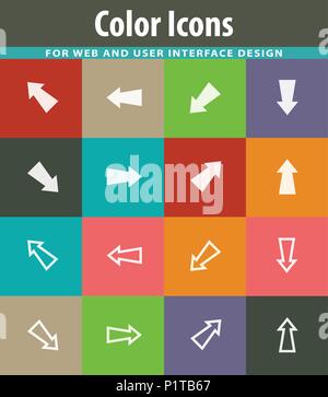 Arrows vector icons for user interface design Stock Vector