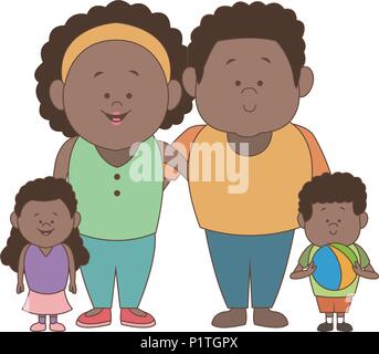 Cute family cartoon Stock Vector