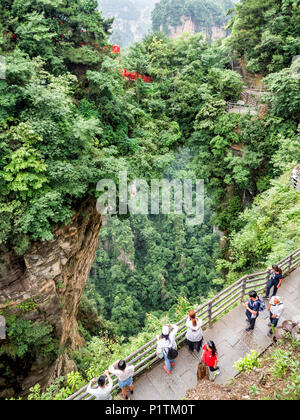 The First Natural Bridge at Yuanjiajie Scenic Area, Wulingyuan, Zhangjiajie National Forest Park, Hunan Province, China, Asia Stock Photo