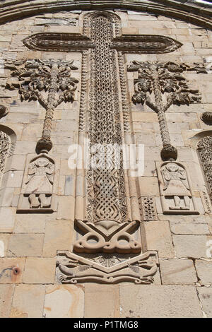 East facade of the Church of the Mother of God at Ananuri in Georgia Stock Photo