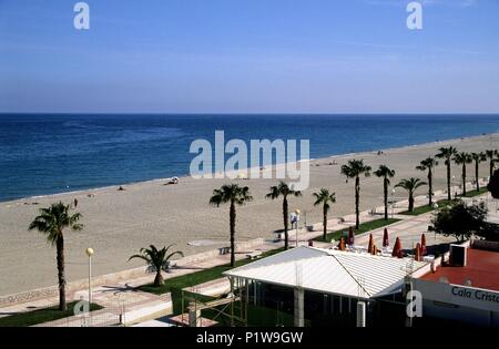 SPAIN - Catalonia - Baix Camp (district) - TARRAGONA. Montroig del Camp / Miami Platja, playa / platja Cristall. Stock Photo