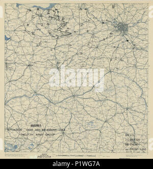 [August 23, 1944], HQ Twelfth Army Group situation map. 1944 by Allied ...