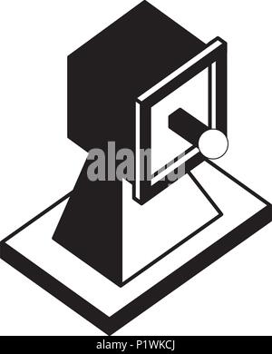 satellite antenna isometric icon vector illustration design Stock Vector