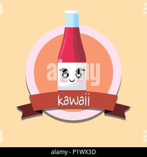 Download Kawaii Ketchup Bottle Over Yellow Background Colorful Design Vector Illustration Stock Vector Image Art Alamy PSD Mockup Templates