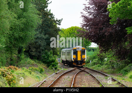 Saxmundham railway station, East Suffolk branch line Stock Photo