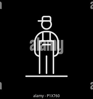 Plumber icon avatar simple flat style illustration. Stock Vector