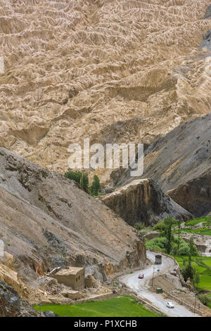 Famous place called Moonland near Lamayuru in Ladakh, Northern India Stock Photo