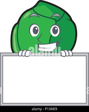 Grinning with board brussels character cartoon style Stock Vector
