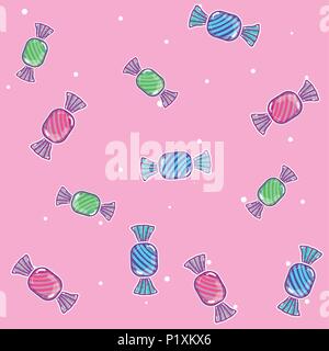 Imprimir Candy pattern background Stock Vector